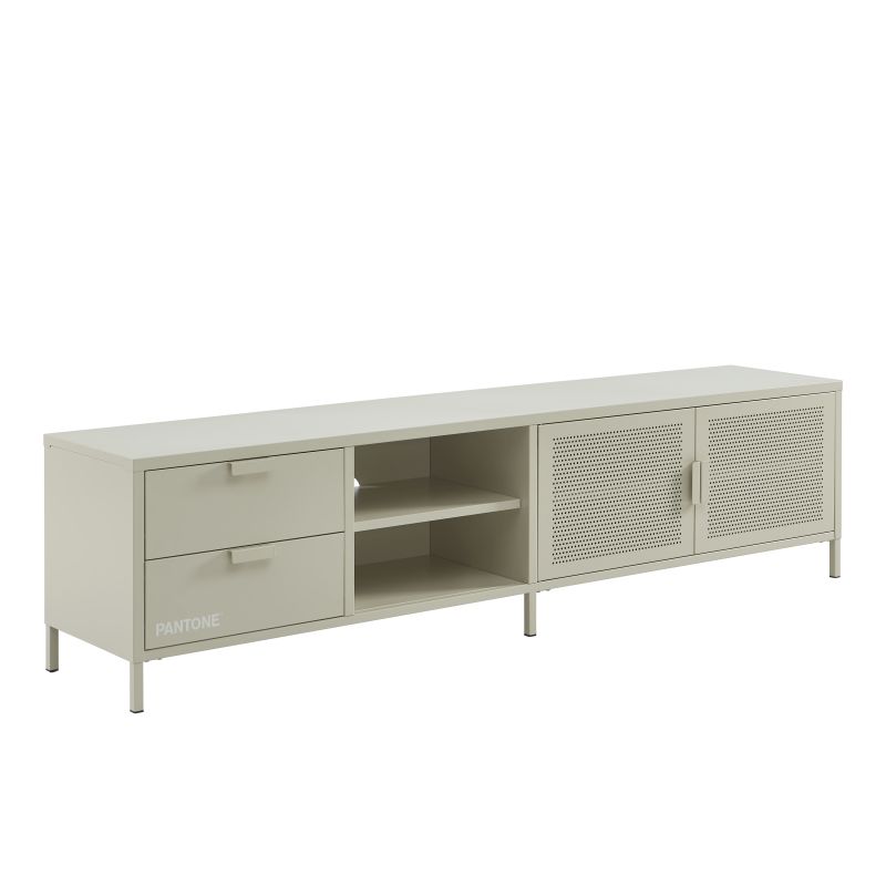 Meuble TV PANTONE métal beige sable 200cm