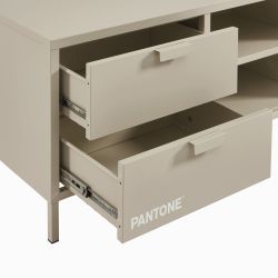 Meuble TV PANTONE métal taupe 200cm