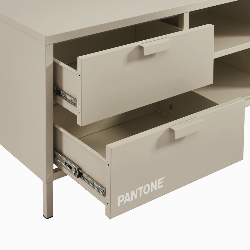 Meuble TV PANTONE métal taupe 200cm