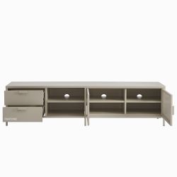 Meuble TV PANTONE métal taupe 200cm