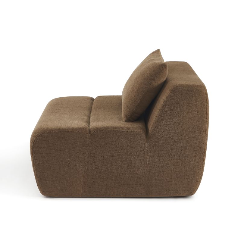 Chauffeuse PANTONE 1 place tissu marron