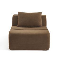 Chauffeuse PANTONE 1 place tissu marron