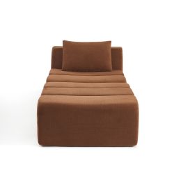 Chauffeuse PANTONE 1 place tissu terracotta
