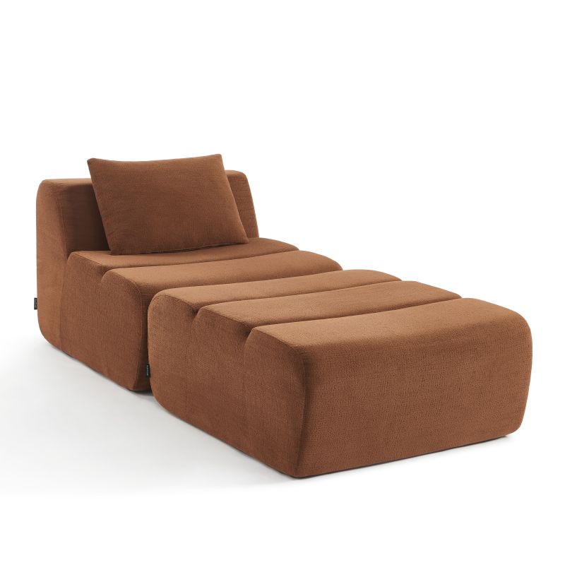 Chauffeuse PANTONE 1 place tissu terracotta