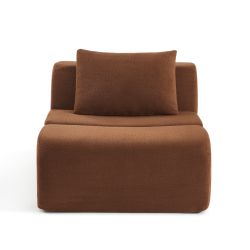 Chauffeuse PANTONE 1 place tissu terracotta