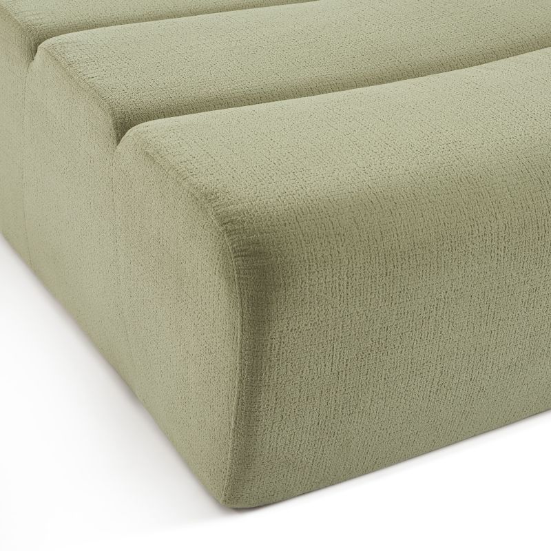 Pouf PANTONE 1 place tissu vert amande