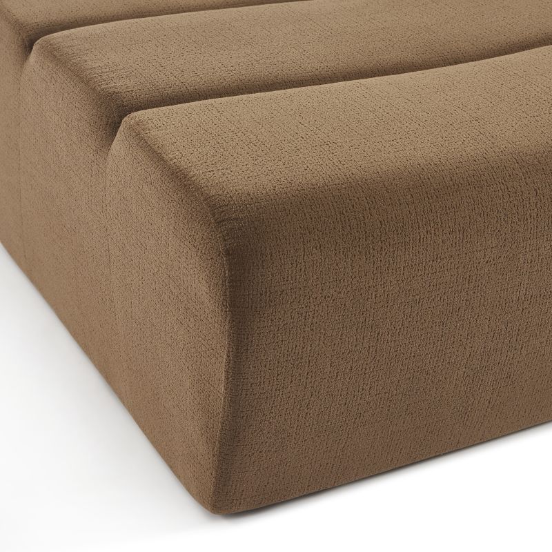 Pouf PANTONE 1 place tissu marron