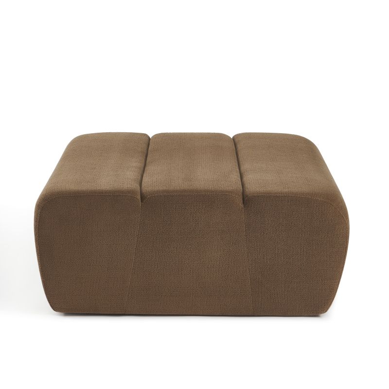 Pouf PANTONE 1 place tissu marron