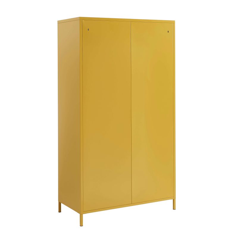 Armoire PANTONE métal jaune moutarde 2 portes