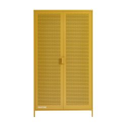 Armoire PANTONE métal jaune moutarde 2 portes