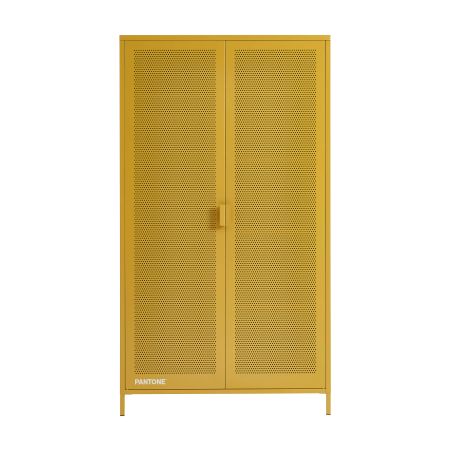 Armoire PANTONE métal jaune moutarde 2 portes