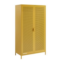 Armoire PANTONE métal jaune moutarde 2 portes