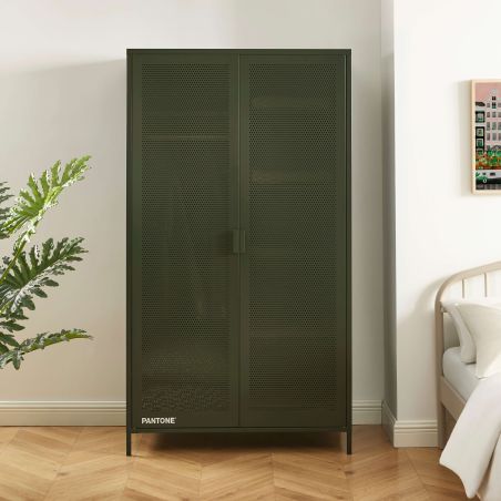 Armoire PANTONE métal vert olive 2 portes