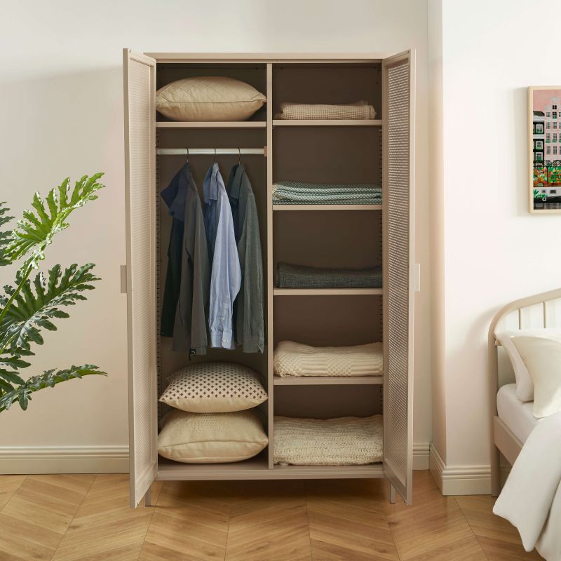 Armoire PANTONE métal taupe 2 portes