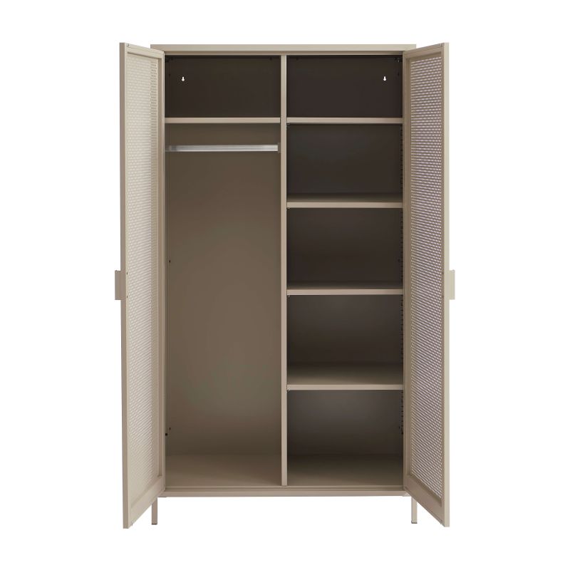 Armoire PANTONE métal taupe 2 portes