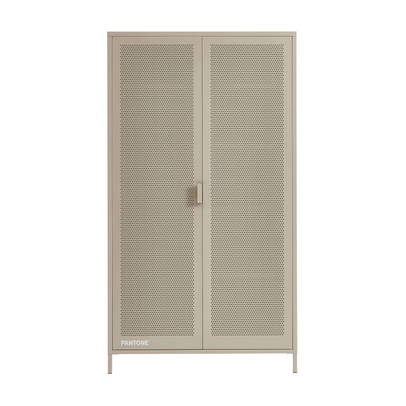 Armoire PANTONE métal taupe 2 portes