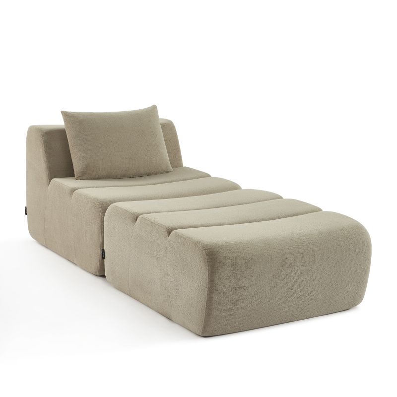 Chauffeuse PANTONE 1 place tissu taupe