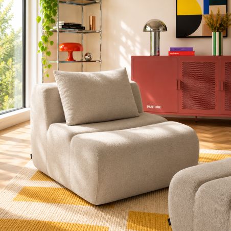 Chauffeuse PANTONE 1 place tissu taupe
