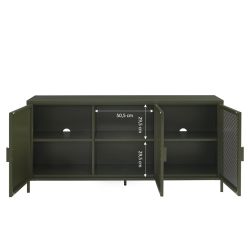Buffet PANTONE 3 portes métal vert olive 160cm