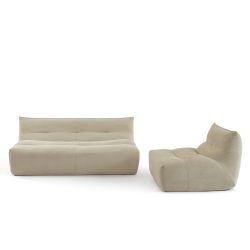 Banquette PANTONE 2 places tissu beige