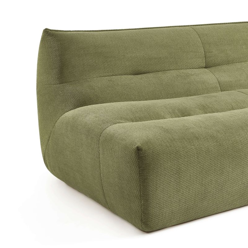 Banquette PANTONE 2 places tissu vert olive