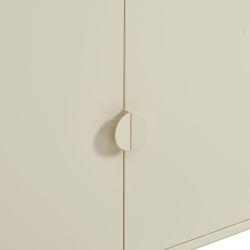 Buffet PANTONE métal beige tofu 3 portes 160cm