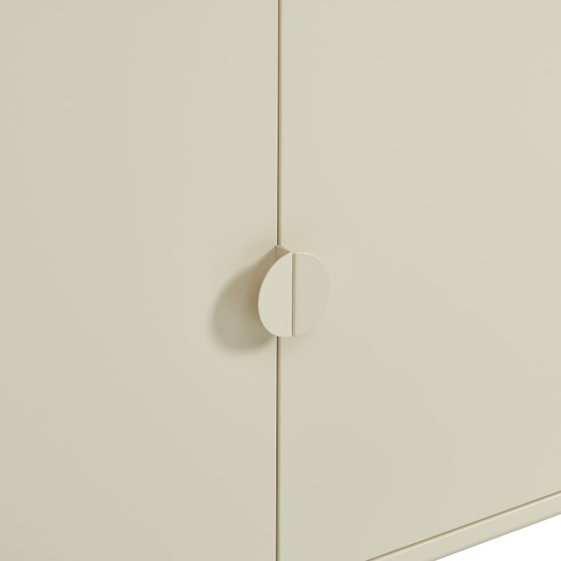 Buffet PANTONE métal beige tofu 3 portes 160cm