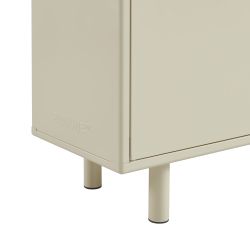 Buffet PANTONE métal beige tofu 3 portes 160cm