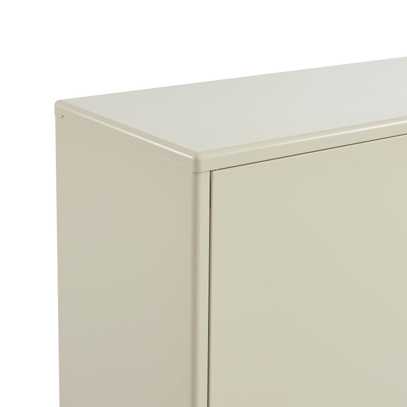 Buffet PANTONE métal beige tofu 3 portes 160cm