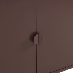 Buffet PANTONE métal marron chocolat 3 portes 160cm