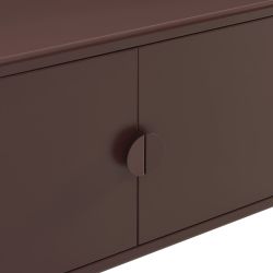 Meuble TV PANTONE métal marron chocolat 180cm