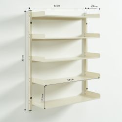 Etagère murale PANTONE métal beige tofu h80cm