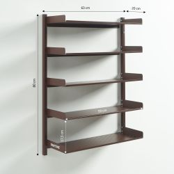 Etagère murale PANTONE métal marron chocolat h80cm