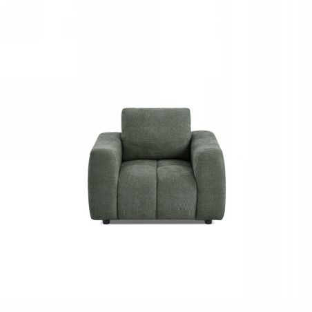 Fauteuil fixe KEREA 1 place tissu chenille vert