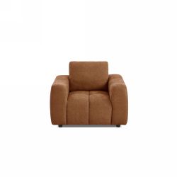 Fauteuil fixe KEREA 1 place tissu chenille terracotta