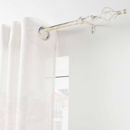 Tringle extensible TWISTY blanc/doré, kit complet (120210 cm)