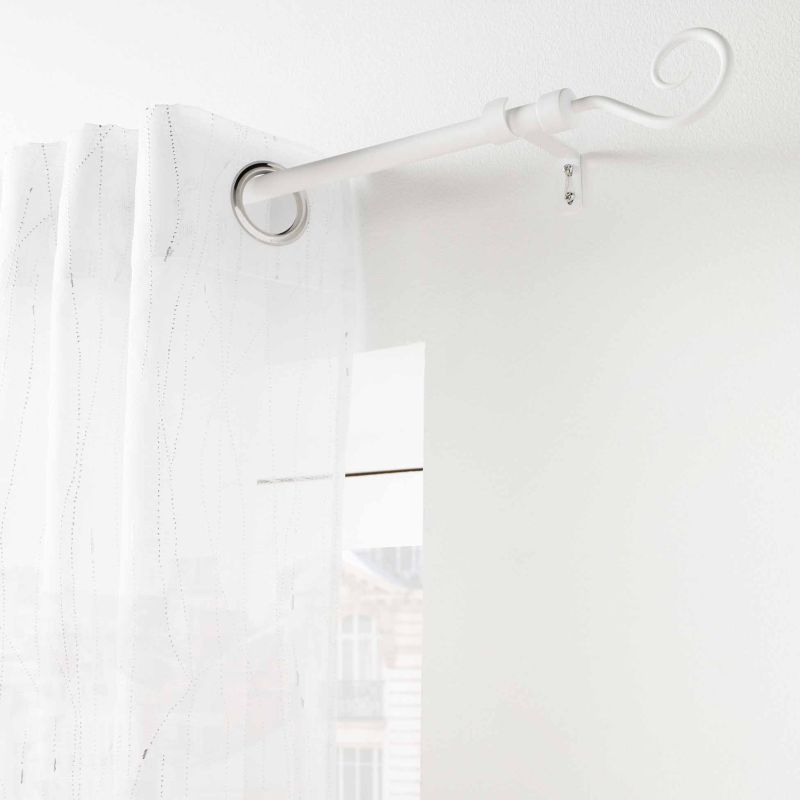 Tringle extensible ARABESQUE blanc, kit complet (120210 cm)