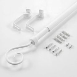 Tringle extensible ARABESQUE blanc, kit complet (120210 cm)