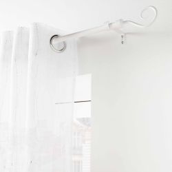 Tringle extensible ARABESQUE blanc, kit complet (210380 cm)