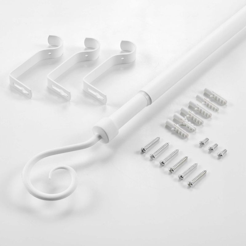 Tringle extensible ARABESQUE blanc, kit complet (210380 cm)