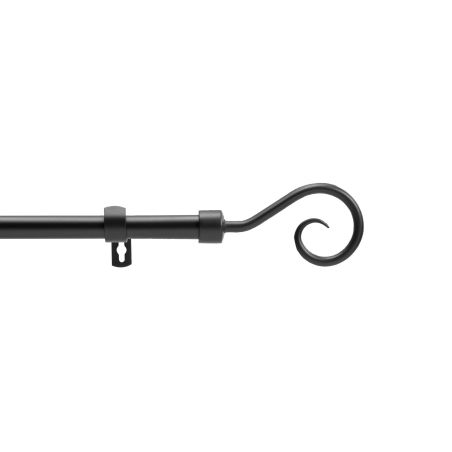 Tringle extensible ARABESQUE noir, kit complet (210380 cm)