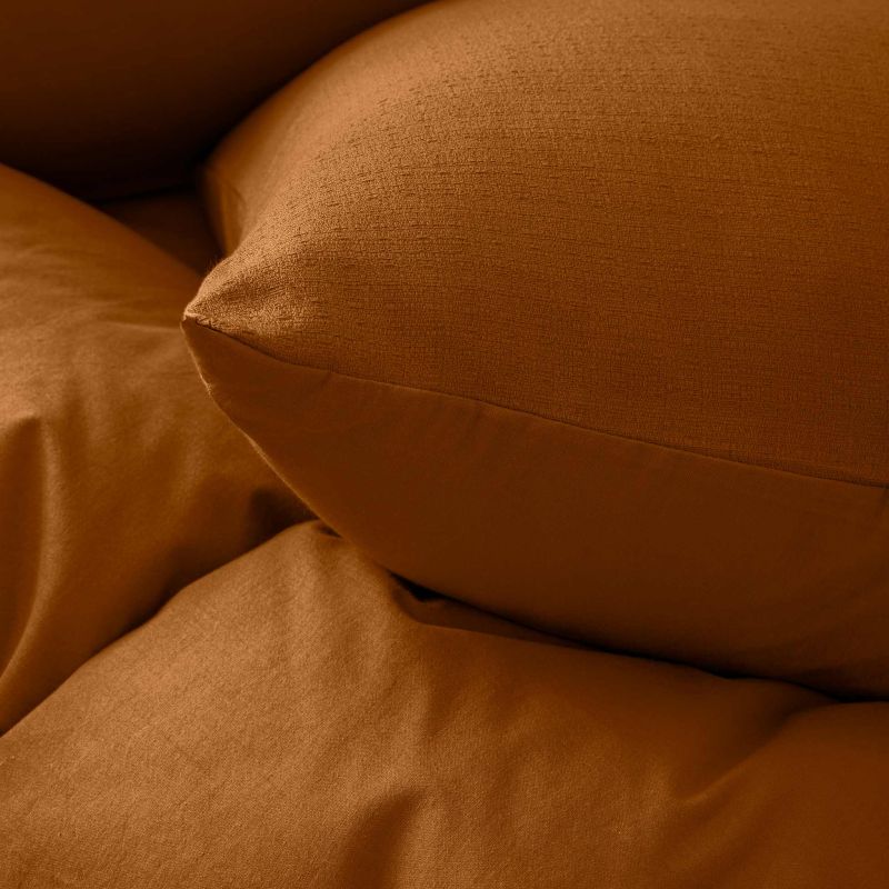Parure de couette CLARA caramel 260x240 cm (taies d'oreillers + couette)