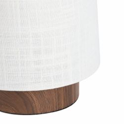 Lampe de table YUMI bois foncé et beige Ø15x42 cm