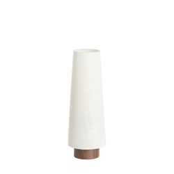 Lampe de table YUMI bois foncé et beige Ø15x42 cm