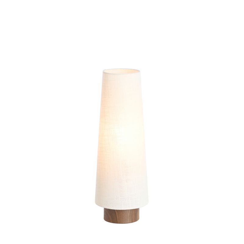 Lampe de table YUMI bois foncé et beige Ø15x42 cm