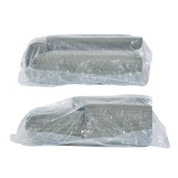 Canapé d'angle gauche compressé WESTA 4 places tissu chenille vert