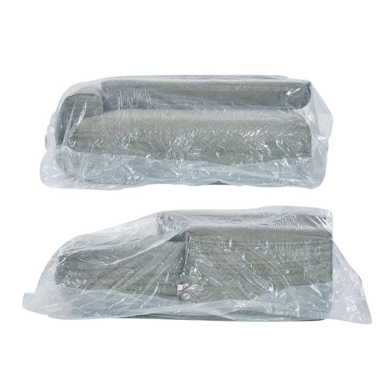 Canapé d'angle gauche compressé WESTA 4 places tissu chenille vert
