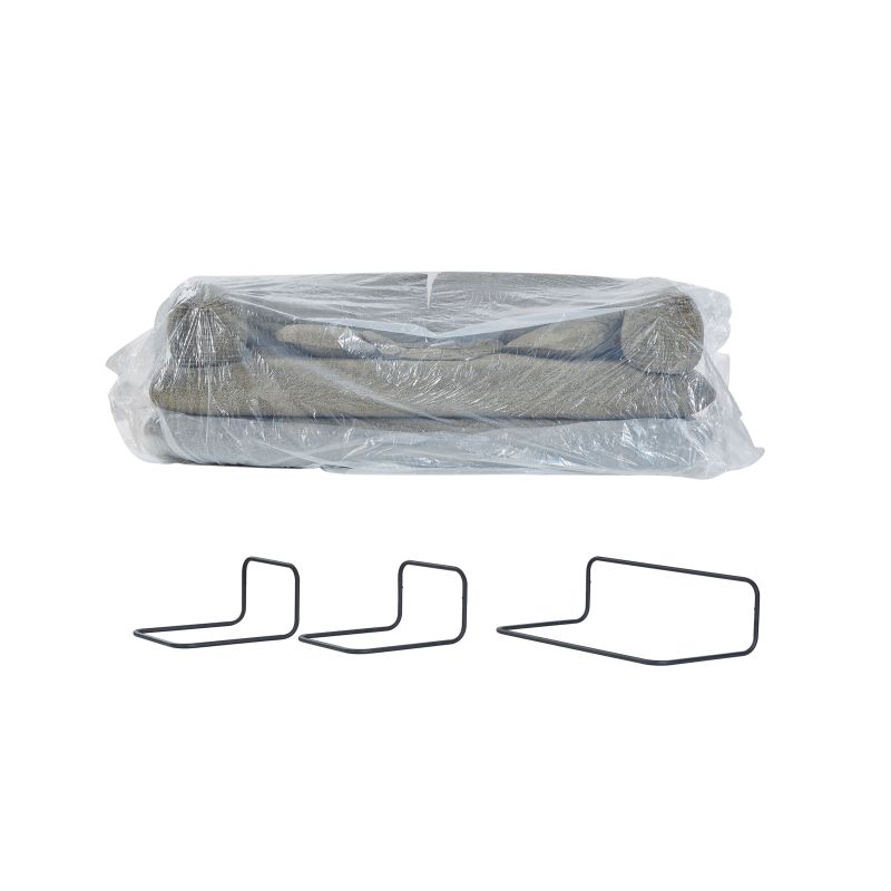 Canapé droit compressé et convertible CHIMA déplimousse 3 places tissu chenille vert