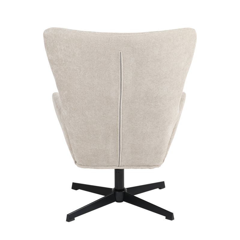 Fauteuil rotatif DACTYL 1 place tissu beige