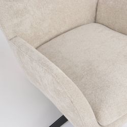 Fauteuil rotatif DACTYL 1 place tissu beige